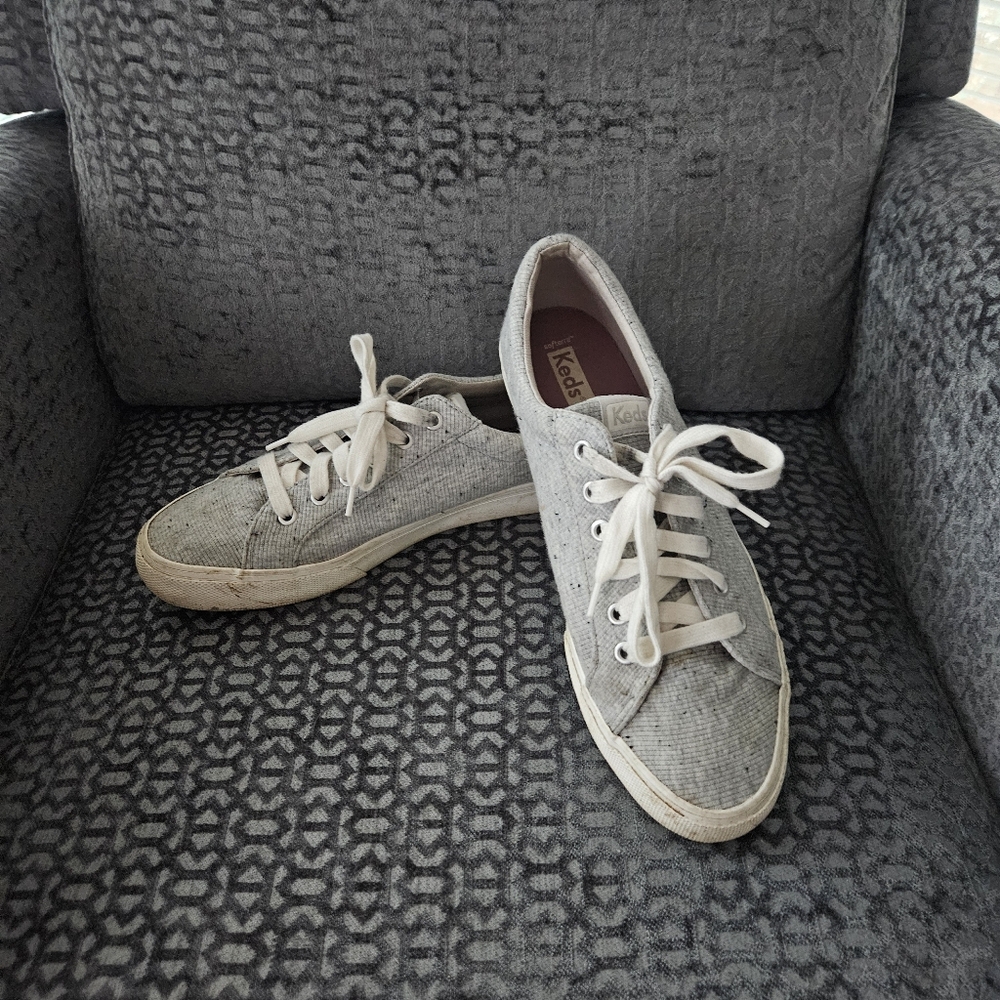 Keds Gray Casual Sneakers Sz 11 W, 9.5 M - Preppy, Streetwear, Unisex